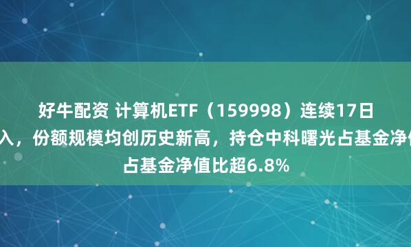 好牛配资 计算机ETF（159998）连续17日获资金净流入，份额规模均创历史新高，持仓中科曙光占基金净值比超6.8%